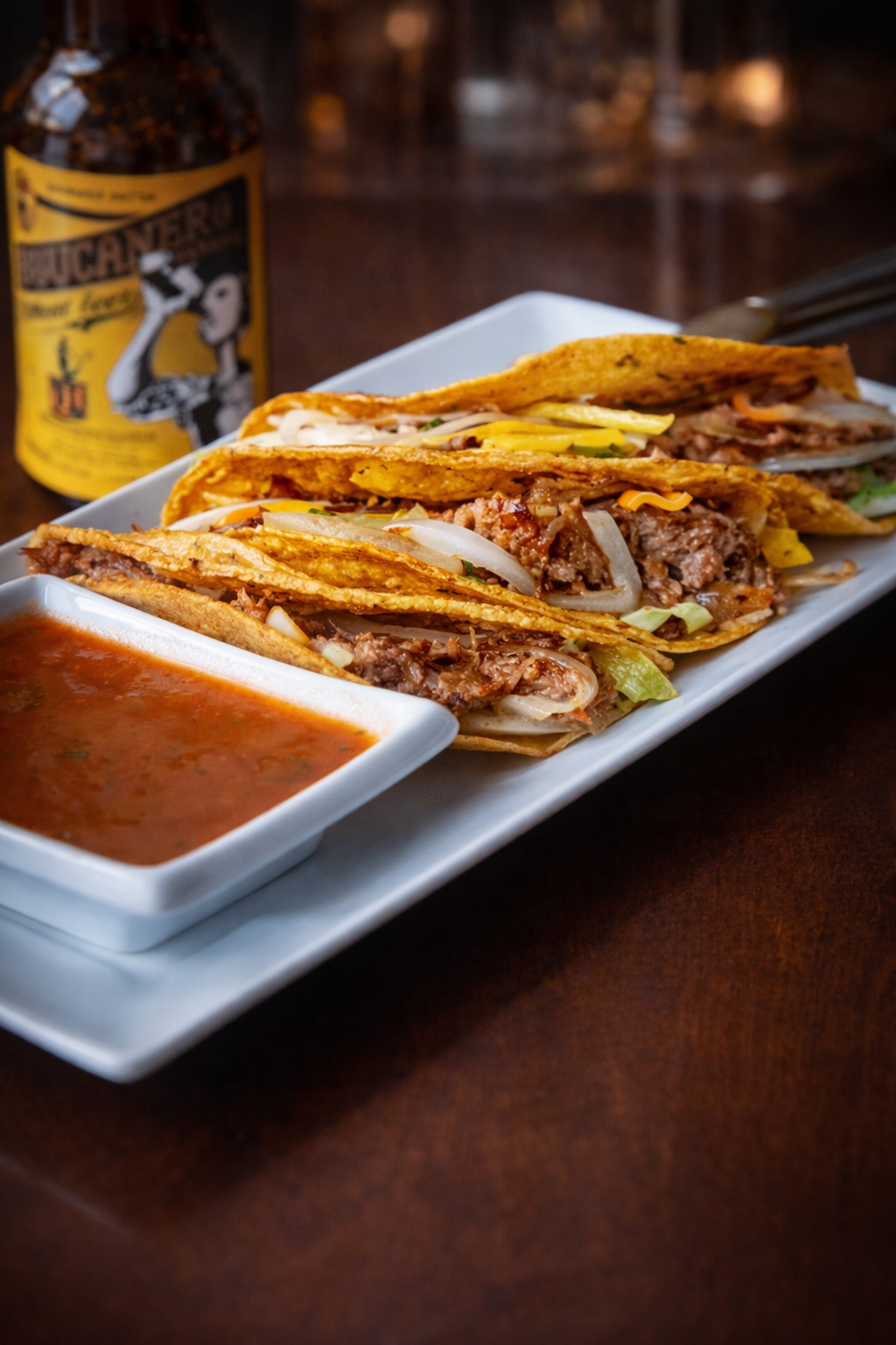 Tacos Cubanos served at La Habanera Cuban bar in Tay Ho Hanoi